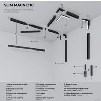 Аксессуар Elektrostandard Slim Magnetic Коннектор угловой для шинопровода Round накладной черный 85135/00
