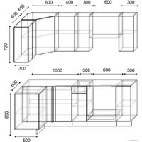 Готовая кухня Сивирин-Компани Клео глосc 1.2х2.2 (бургундский глянец\белый глянец)