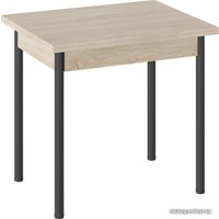 Кухонный стол Трия Родос Тип 2 с опорой d40 (черный муар/дуб сонома)