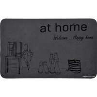 Придверный коврик Vortex Счастливый дом 50x80 22396 (серый)