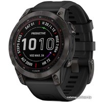 Умные часы Garmin Fenix 7 Sapphire Solar (черный титан/черный)