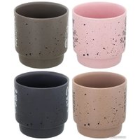 Набор кружек Elan Gallery Кофе 880198 с подставкой (4 шт)