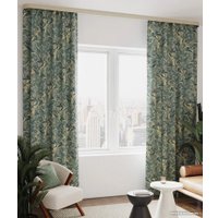 Штора Legrand Тропик 1.5x2.6 58120707 (изумрудный/золотой)