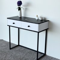 Туалетный столик без зеркала Shtabe Royal 5311 эко (мрамор неро/черный/р.черная)