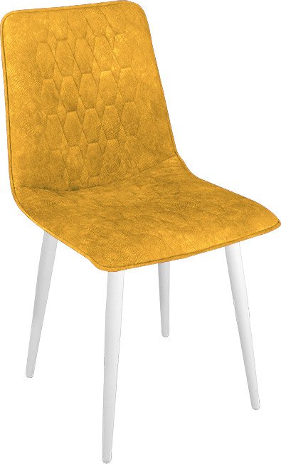 

Стул Трия Хьюго К1С (белый матовый/микровелюр Wellmart Yellow)