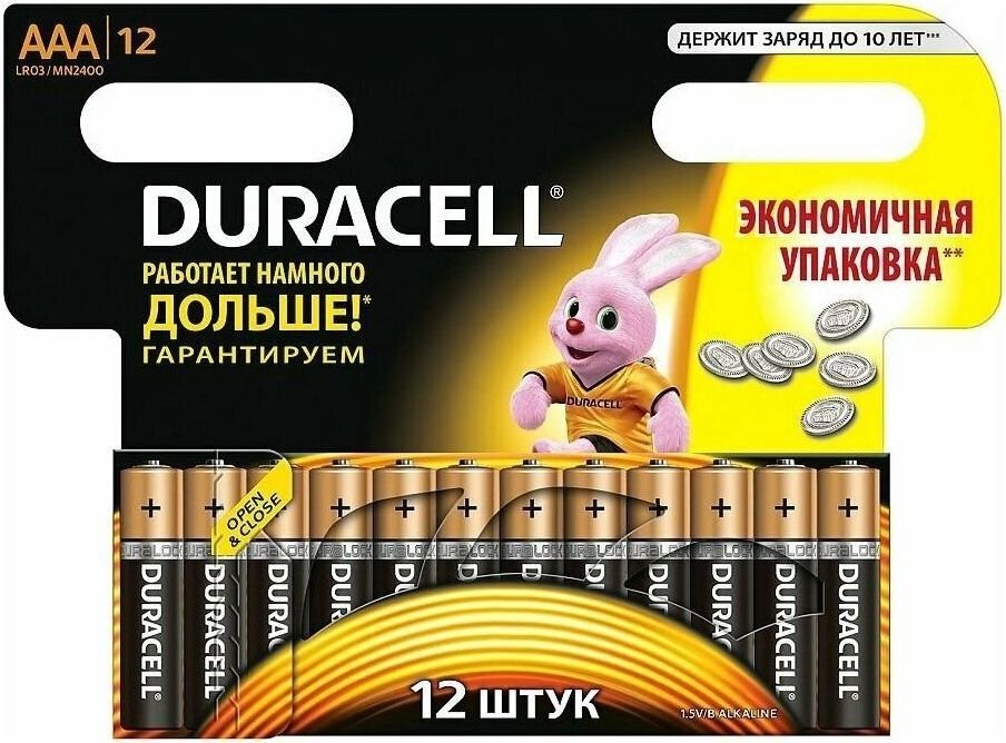 

Батарейка DURACELL Basic LR03 12 шт