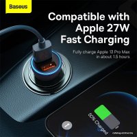 Автомобильное зарядное Baseus CGJM000103