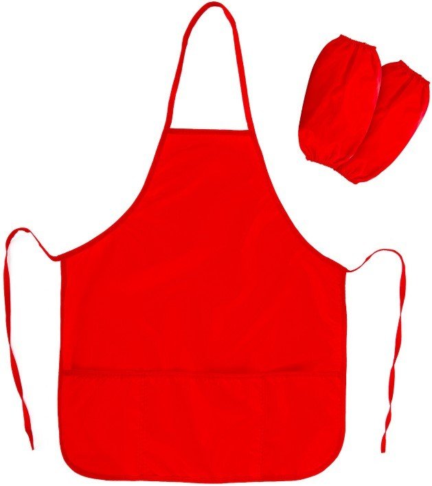 

Фартук для рисования Пифагор С нарукавниками 228360 (красный)