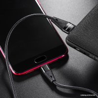 Кабель Borofone BU10 microUSB 1.2 м (черный)