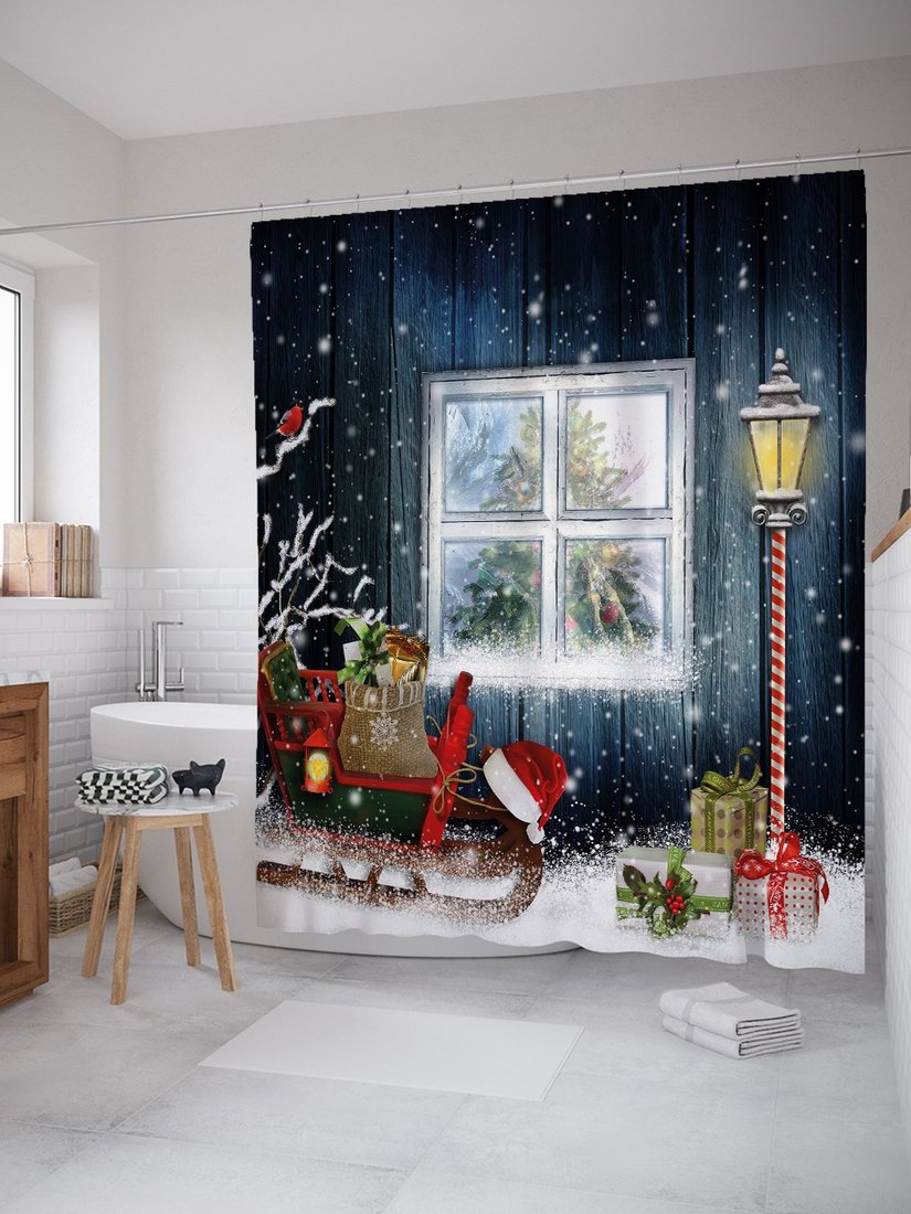 

Шторка-занавеска для ванны JoyArty Игрушки у окна sc_21457