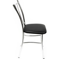 Стул ВВР Трилогия (черный/хром, экокожа)