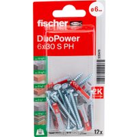 Дюбель-гвоздь Fischer DuoPower 6 x 30 S PH 535479 (12 шт)