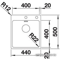 Кухонная мойка Blanco Andano 400-IF/A (с клапаном-автоматом)