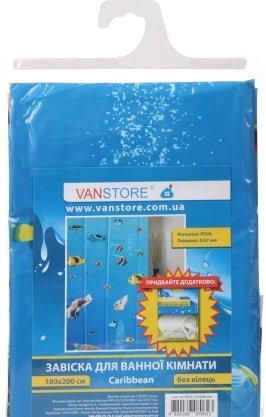 Шторка-занавеска для ванны VanStore Caribbean Peva 61004
