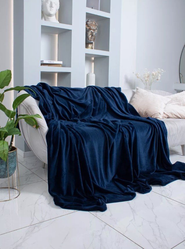 

Плед Casa Conforte Royal Flannel 220x240 6155190 (темно-синий)
