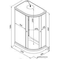 Душевая кабина Triton Коралл А3 120x80 L (мозаика)