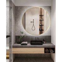 Зеркало с подсветкой  eMZe 70 LED.UV.70.70.AUR.MOTION (золотой с УФ-окантовкой и подсветкой)