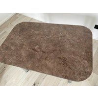 Кухонный стол Senira Р-001-01 (аламбра темная/хром)