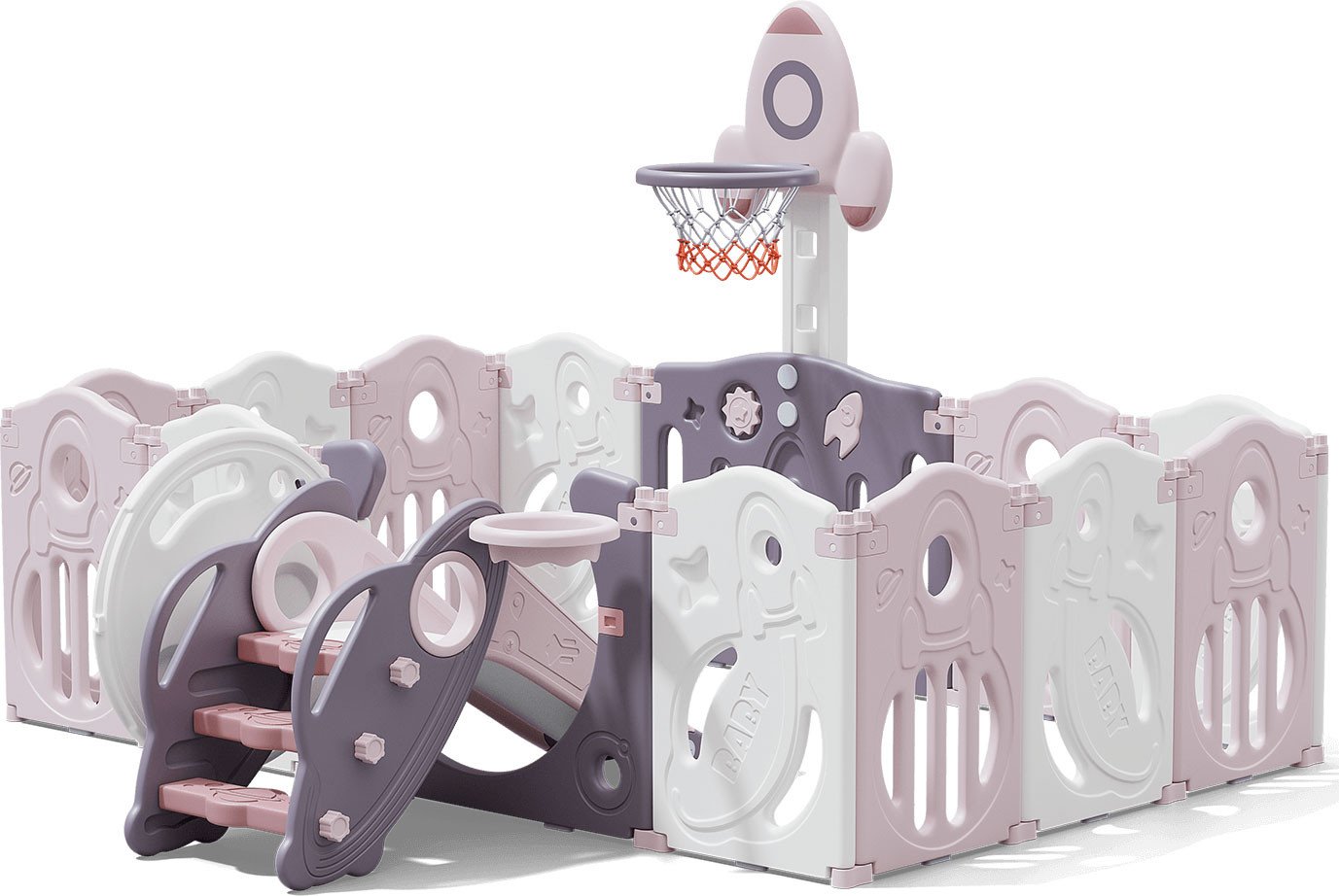 

Игровой манеж UNIX kids SUPREME Space 160x160 Rose