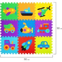 Коврик-пазл Юнландия Машинки 664667