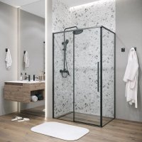 Душевой уголок Grossman Galaxy 100x90x195 120.K33.01.1090.21.00 (черный матовый/прозрачное стекло)