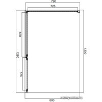 Душевой уголок Omnires Manhattan ADC13X-A+ADR80X