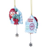 Елочная игрушка Феникс-Презент Снеговик в конверте 87618