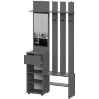 Стенка Mio Tesoro Денвер с зеркалом (графит серый)