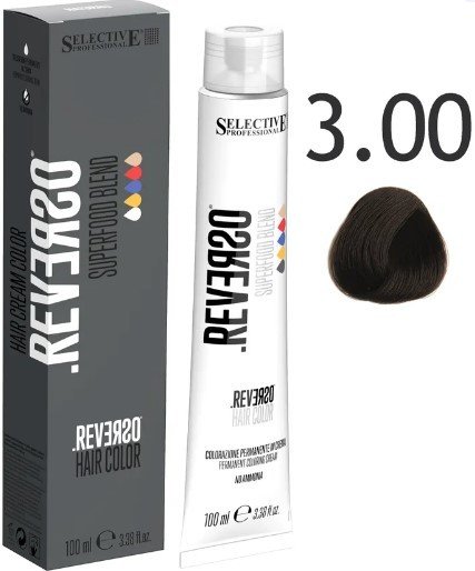 

Крем-краска Selective Professional Reverso Superfood 3.00 89300 (100 мл, темно-каштановый интенсивный)