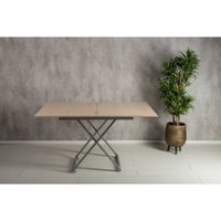 Стол-трансформер Levmar Apollo D31/S59 (выбеленный дуб/серебро опоры)