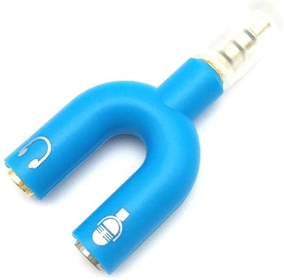 

Адаптер USBTOP Jack 3.5 mm - 2x Jack 3.5 mm (голубой)