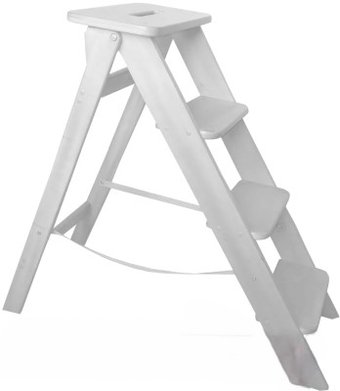 Лестница-стремянка Wood Step SFK-4 (L) (4 ступени, белый)