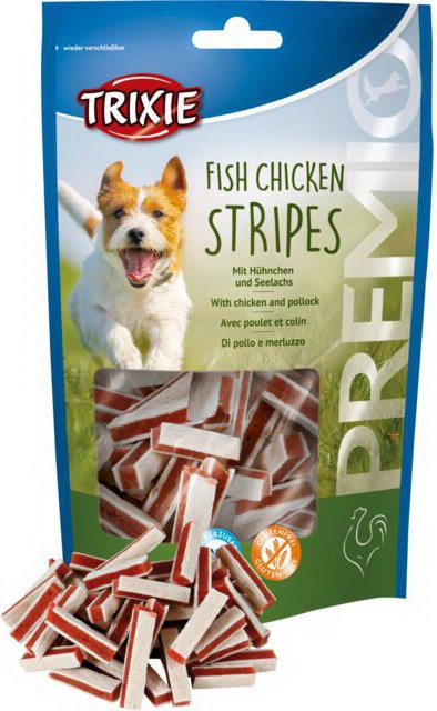

Лакомство для собак Trixie PREMIO Fish Chicken Stripes (полоски с курицей и рыбой) 75 г