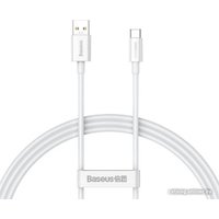 Кабель Baseus Superior Series SuperVooc Fast Charging Data Cable 65W USB Type-A - USB Type-C (1 м, белый)