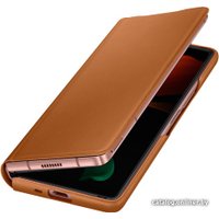 Чехол для телефона Samsung Leather Flip для Galaxy Z Fold2 (коричневый)