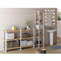 Стеллаж LoftyHome Лондейл Рант 160 (натуральный/белый)