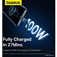 Кабель Baseus Unbreakable Series USB Type-A - USB Type-C (1 м, черный)