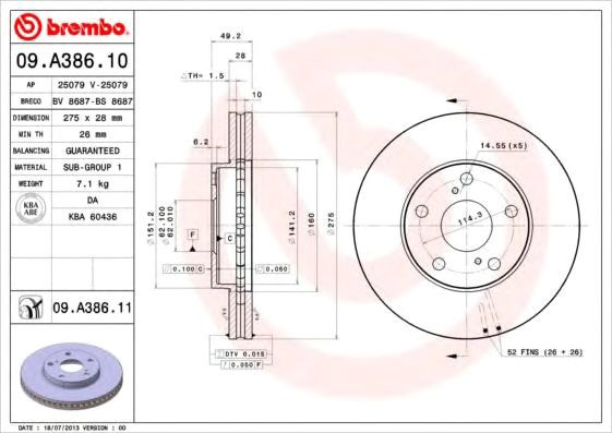 

Brembo 09A38611