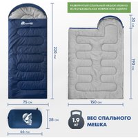 Спальный мешок RSP Outdoors Sleep 450 L RipStop 2024 (синий, 220x75см, молния слева)