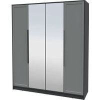 Шкаф распашной Интерлиния Концепт Тренд КТ-Ш4(з) (антрацит/серый)