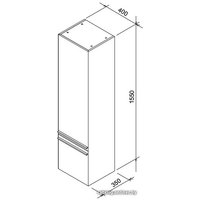  Ravak Шкаф-пенал SB Clear 400 X000000764 (правый, белый/орех)