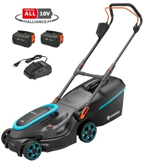 Газонокосилка Gardena PowerMax 37/36V P4A Set 14638-20 (с 2-мя АКБ)