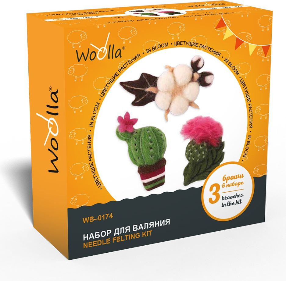 

Набор для создания поделок/игрушек Woolla WB-0174 Цветущие растения набор для валяния