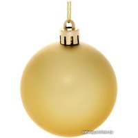 Елочная игрушка Серпантин Матовый шар 6 см 6 шт (золотистый) 183-885