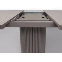 Кухонный стол Мамадома Askar round slide-116 раздвижной 116-156 (bayona ivory premium cer/капучино)
