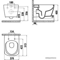 Унитаз подвесной Creavit Elegant EG321-11CB00E-0000 + KC1103.01.0000E