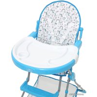 Высокий стульчик Polini Kids Disney Baby 252 (Единорог Радуга, голубой)