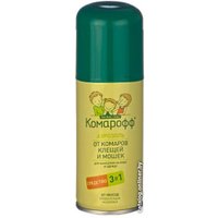 Аэрозоль против насекомых Комарофф от комаров, мошек и клещей 3 в 1 100 мл