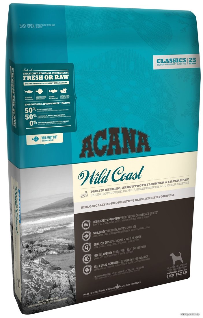 Сухой корм для собак Acana Wild Coast 2 кг