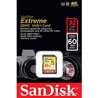 Карта памяти SanDisk Extreme SDHC UHS-I U3 Class 10 32GB (SDSDXN-032G-G46)